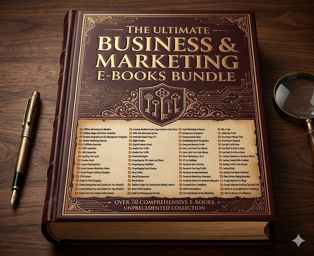 100+ ULTIMATE BUSINESS - MARKETING E-BOOKS BUNDLE